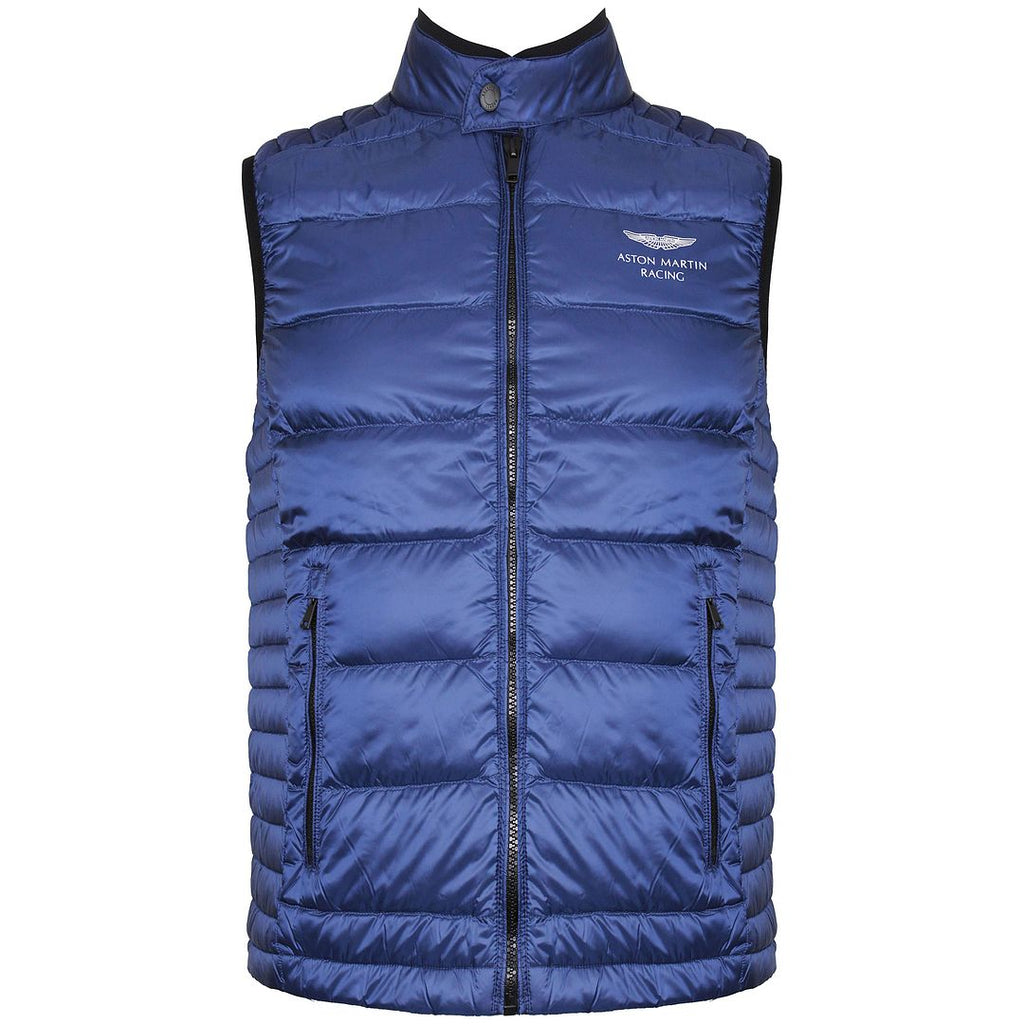 Hackett Aston Martin Racing Mens Blue Moto Gilet