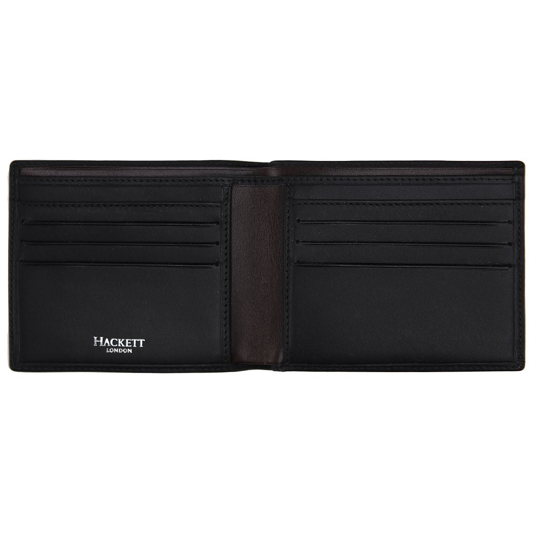 Hackett London Clabon Color/Euro 8 Black Wallet