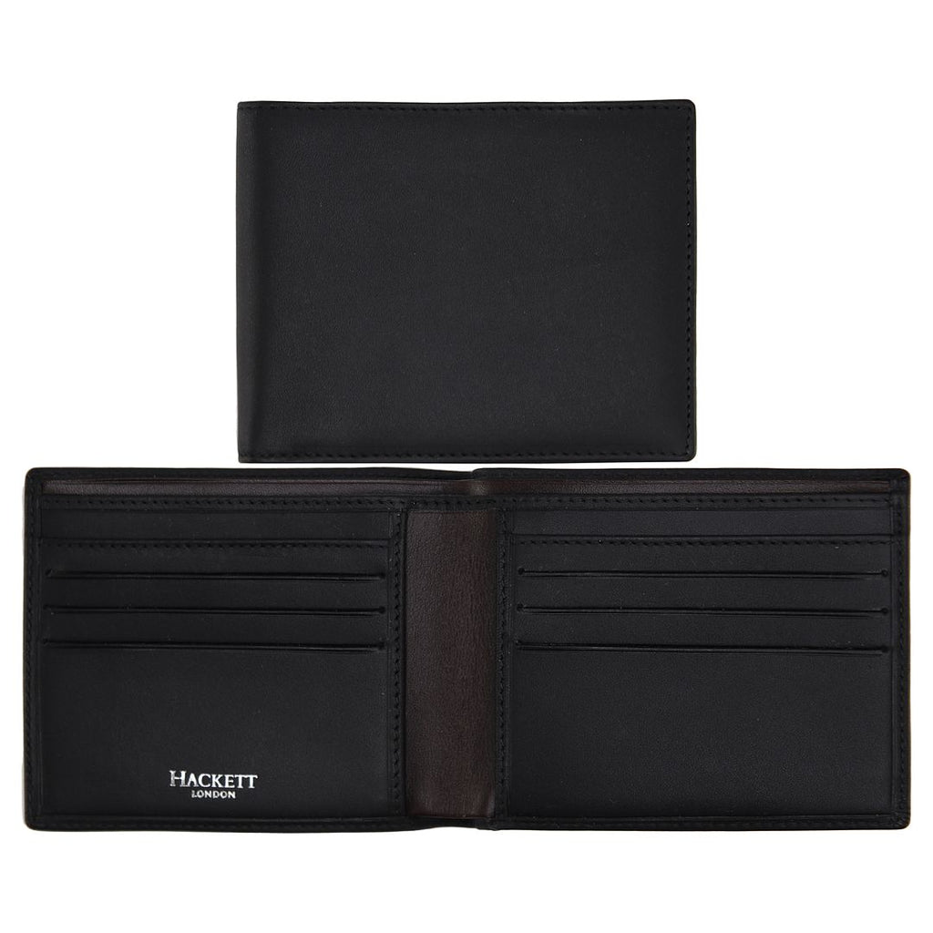 Hackett London Clabon Color/Euro 8 Black Wallet