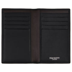 Hackett London Leather Mens Black Card Holder