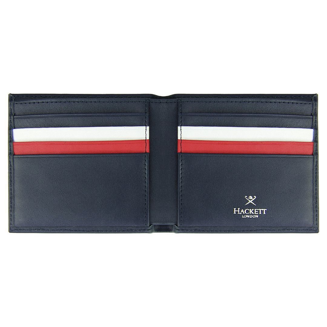 Hackett London Stripe Billfold Mens Navy Wallet