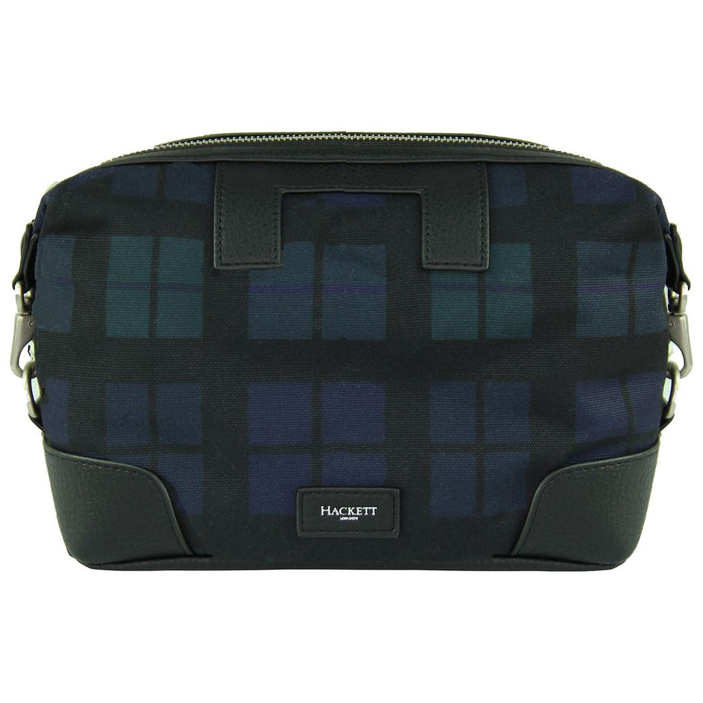 Hackett London Tartan Mens Green/Blue Washbag