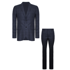 Hackett London Small Wool Mens Navy Suit