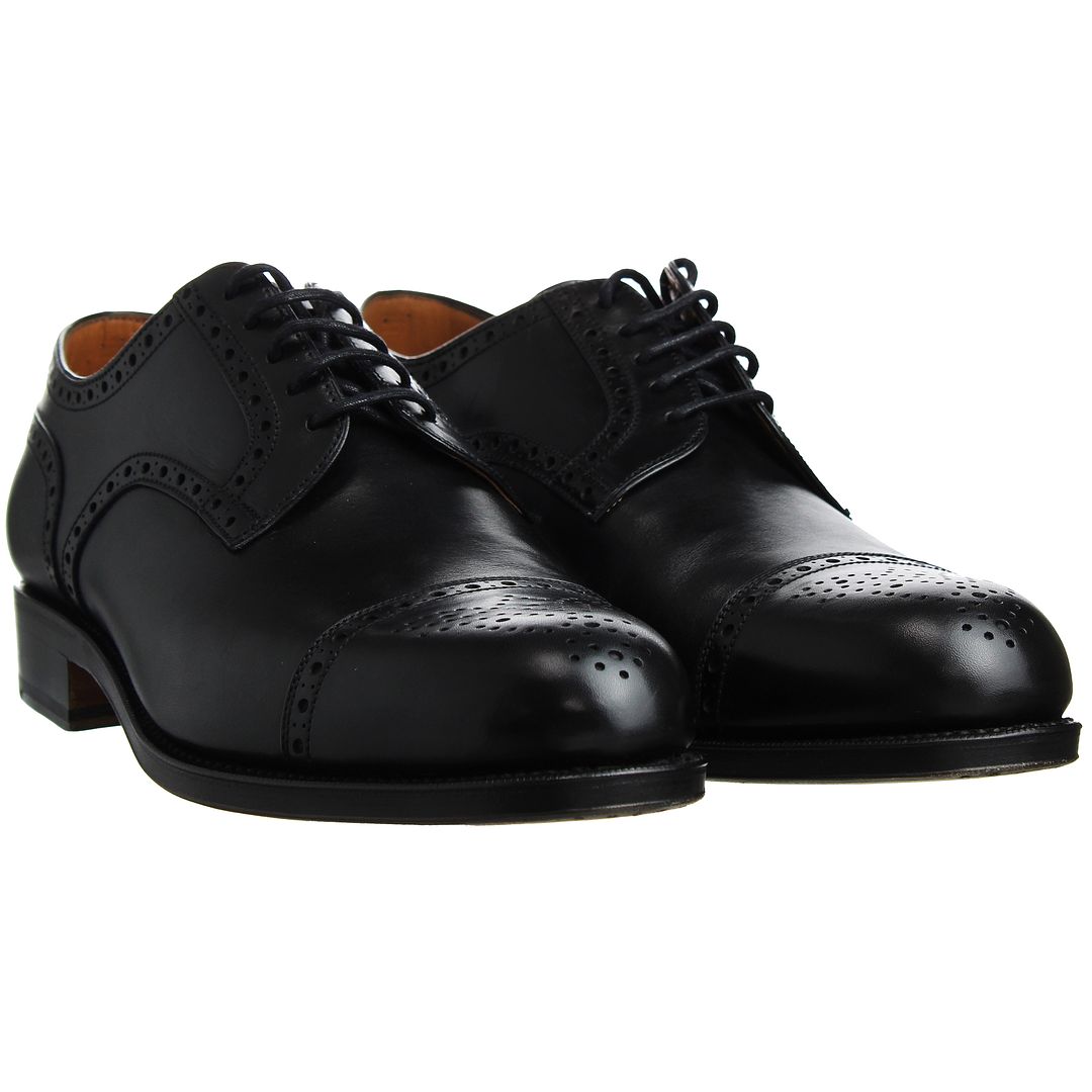 Hackett Forest Mens Black Oxford Shoes