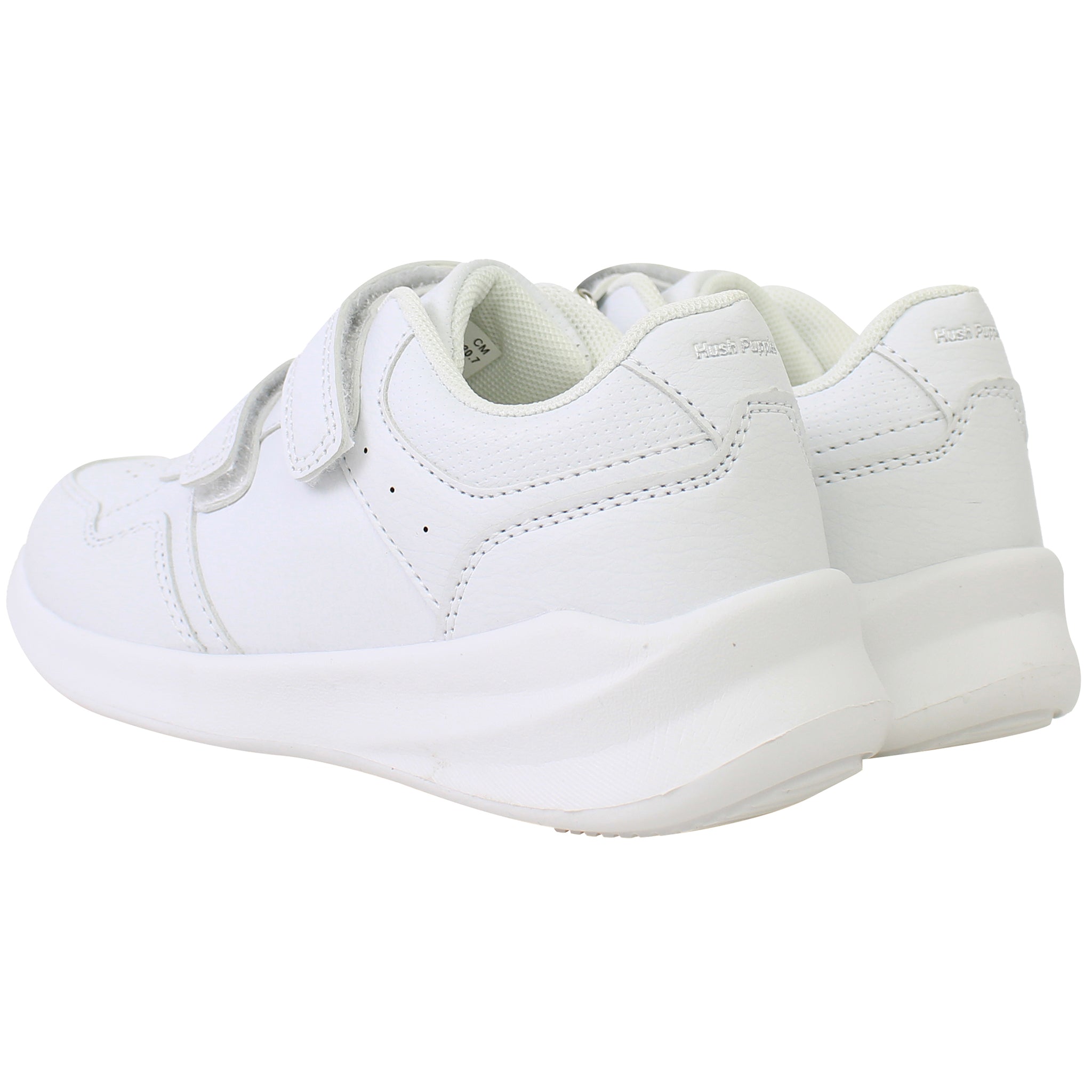 Hush Puppies Marling Easy Kids White Trainers