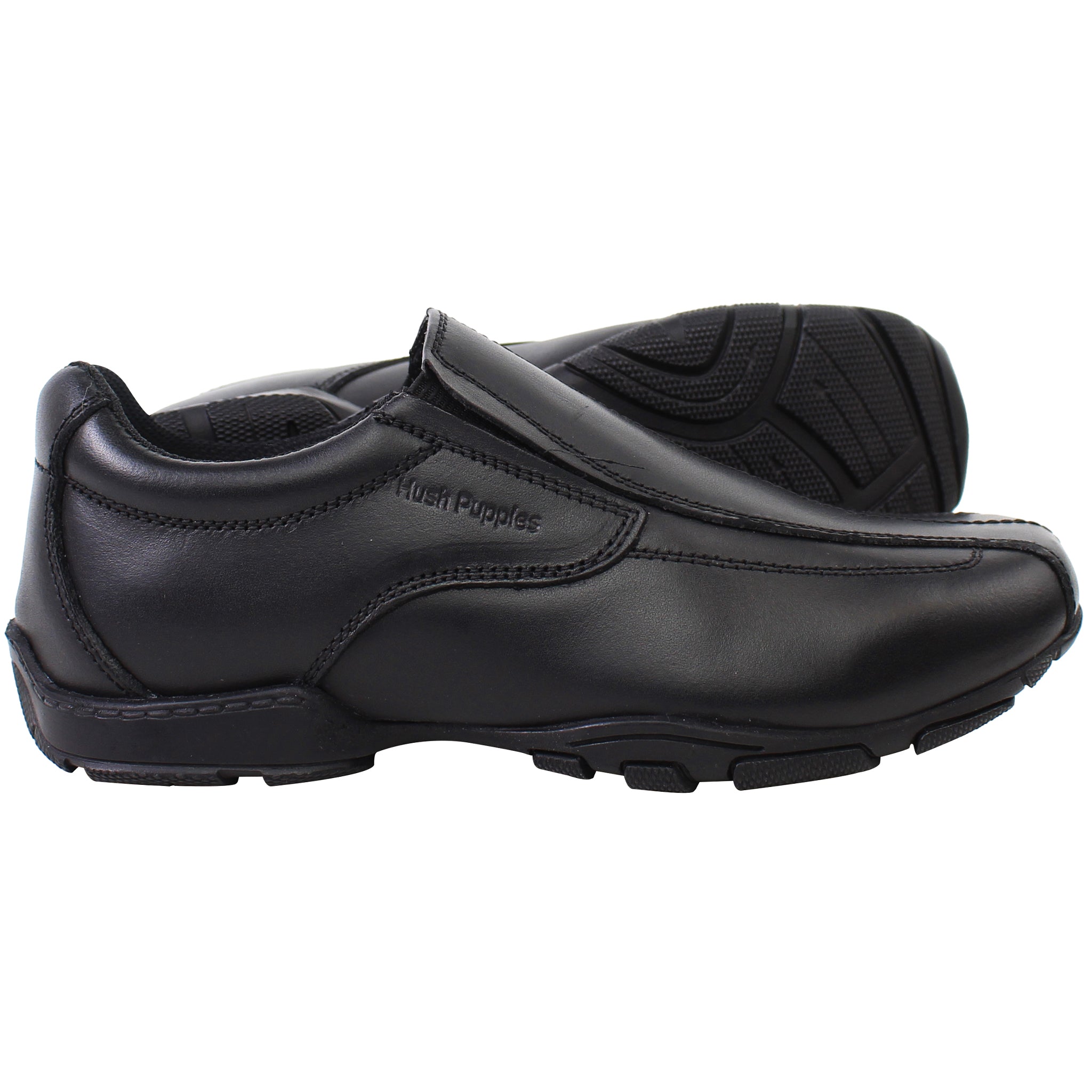 Hush Puppies Elijah Kids Black Shoes