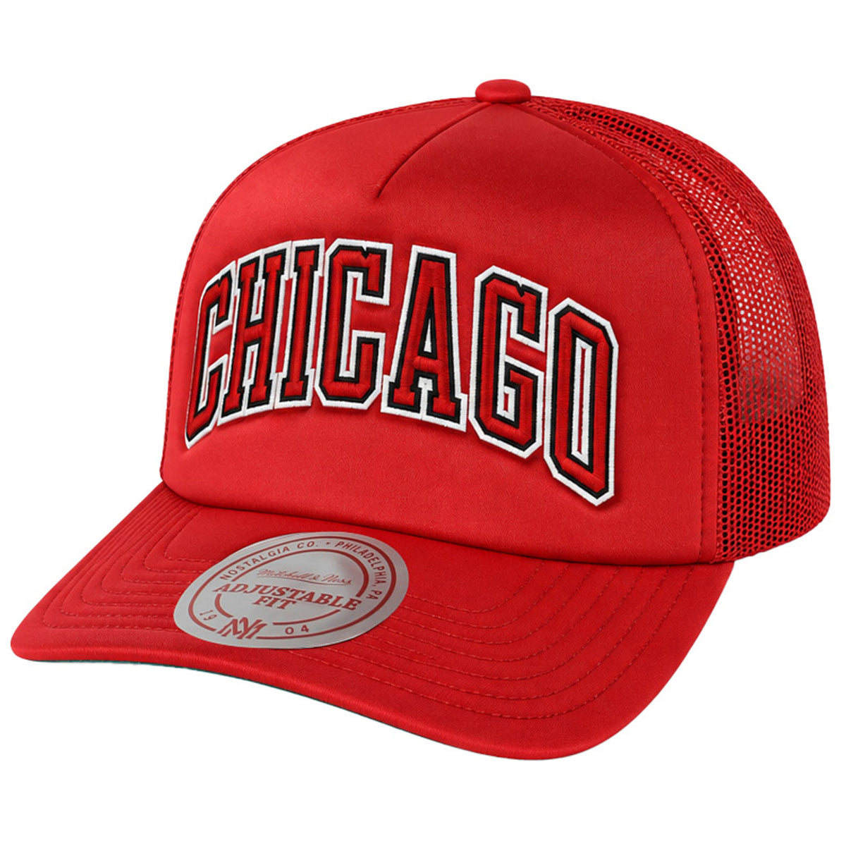 Mitchell & Ness NBA Chicago Bulls Satin Trucker Red Cap