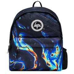 Hype Iconic Rainbow Marble Kids Navy Backpack