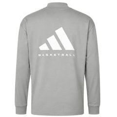 Adidas Logo Basketball Mens Grey Top