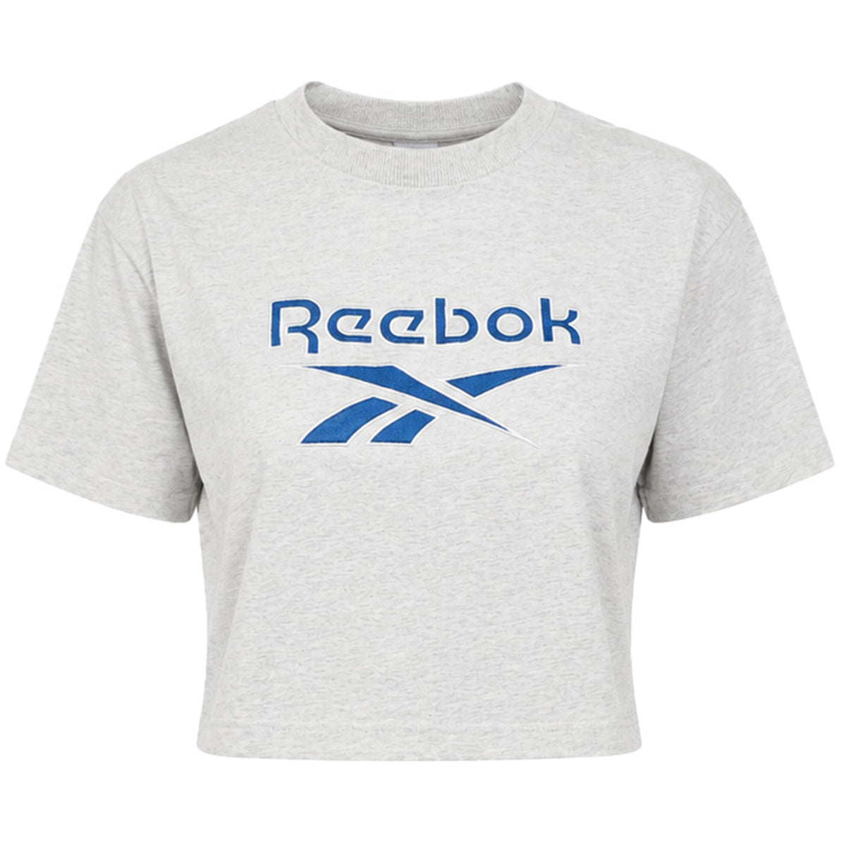 Reebok CL AE Big Logo Womens Grey Crop Top