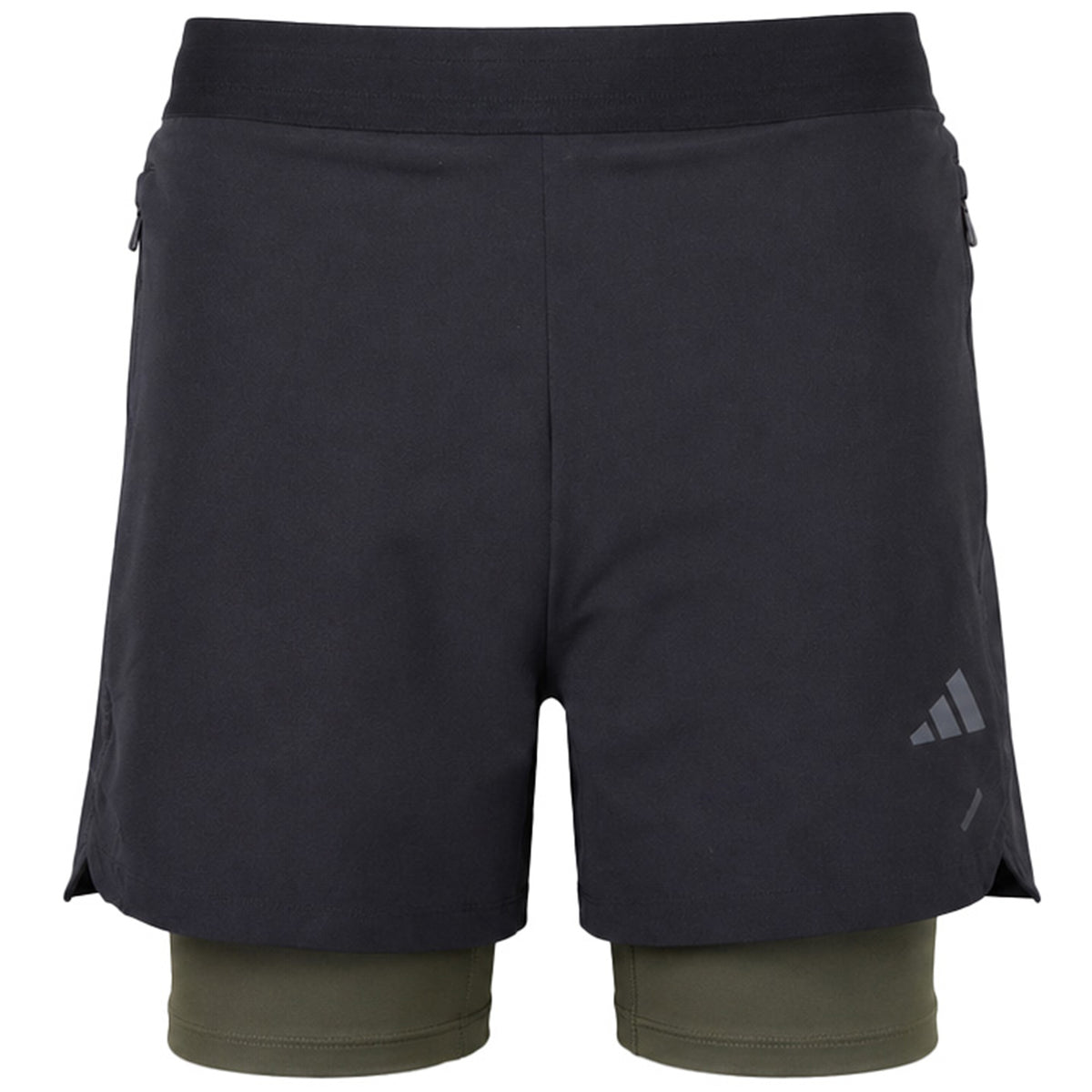 Adidas 2in1 Power Workout Mens Black Shorts