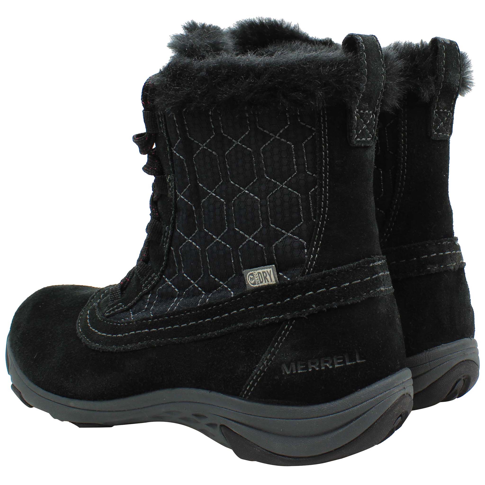 Merrell Ryeland Mid Polar Waterproof Womens Black Boots