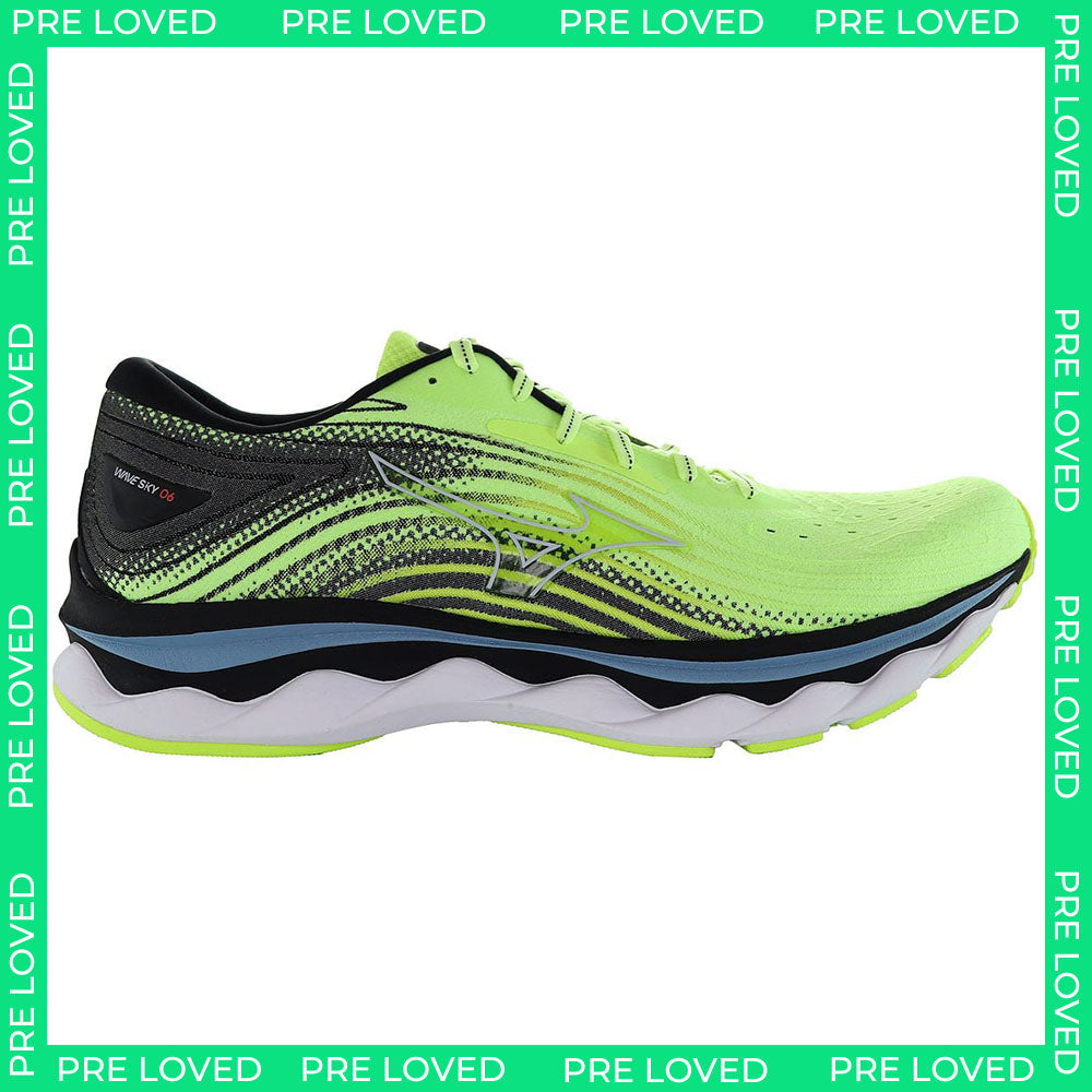 Mizuno Wave Sky 6 Mens Green Running Shoes NO BOX
