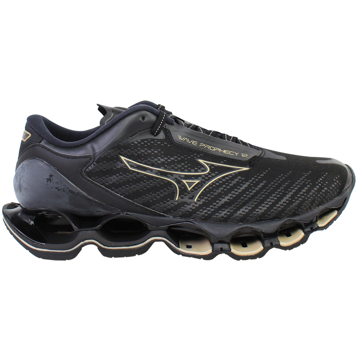 Mizuno Wave Prophecy 12 Mens Black Running Shoes
