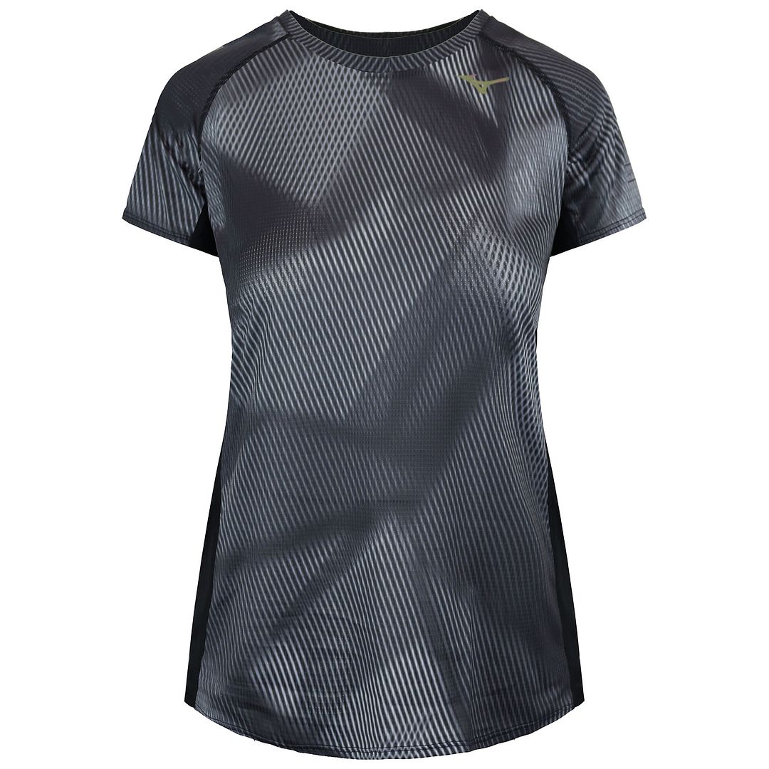 Mizuno Aero Womens Black/Grey T-Shirt