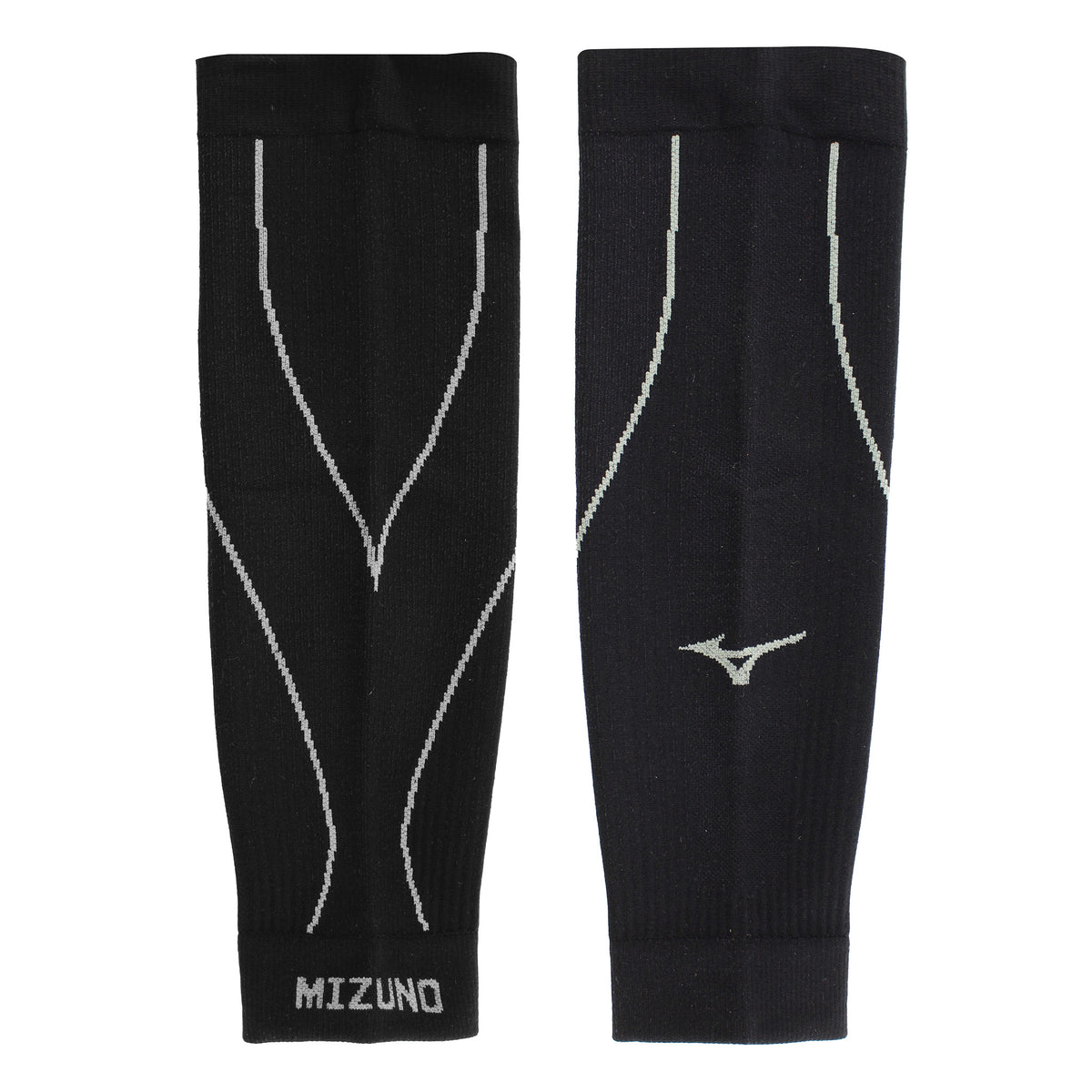 Mizuno Logo Black Compression Calf Sleeves