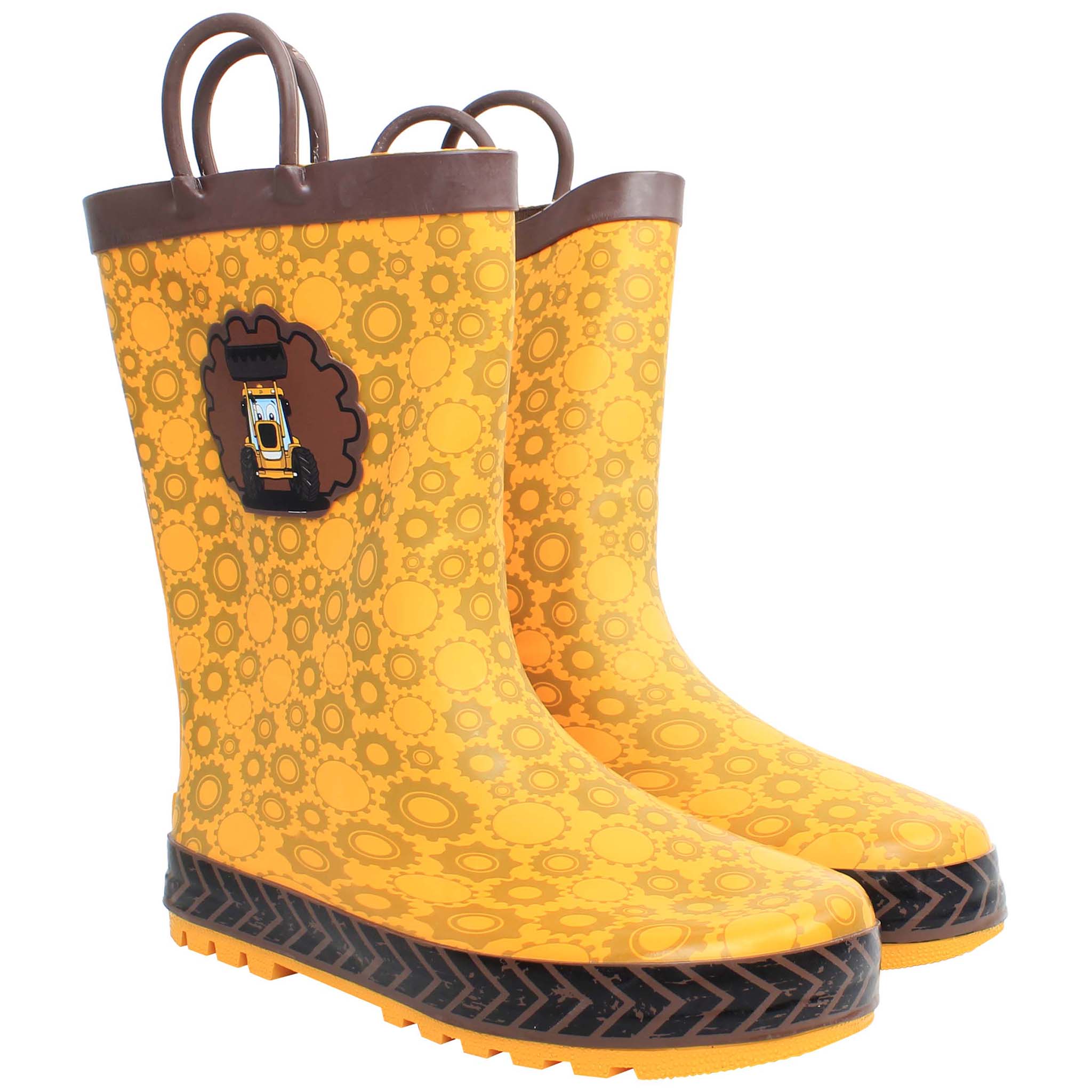 JCB Wade Kids Yellow Wellington Boots