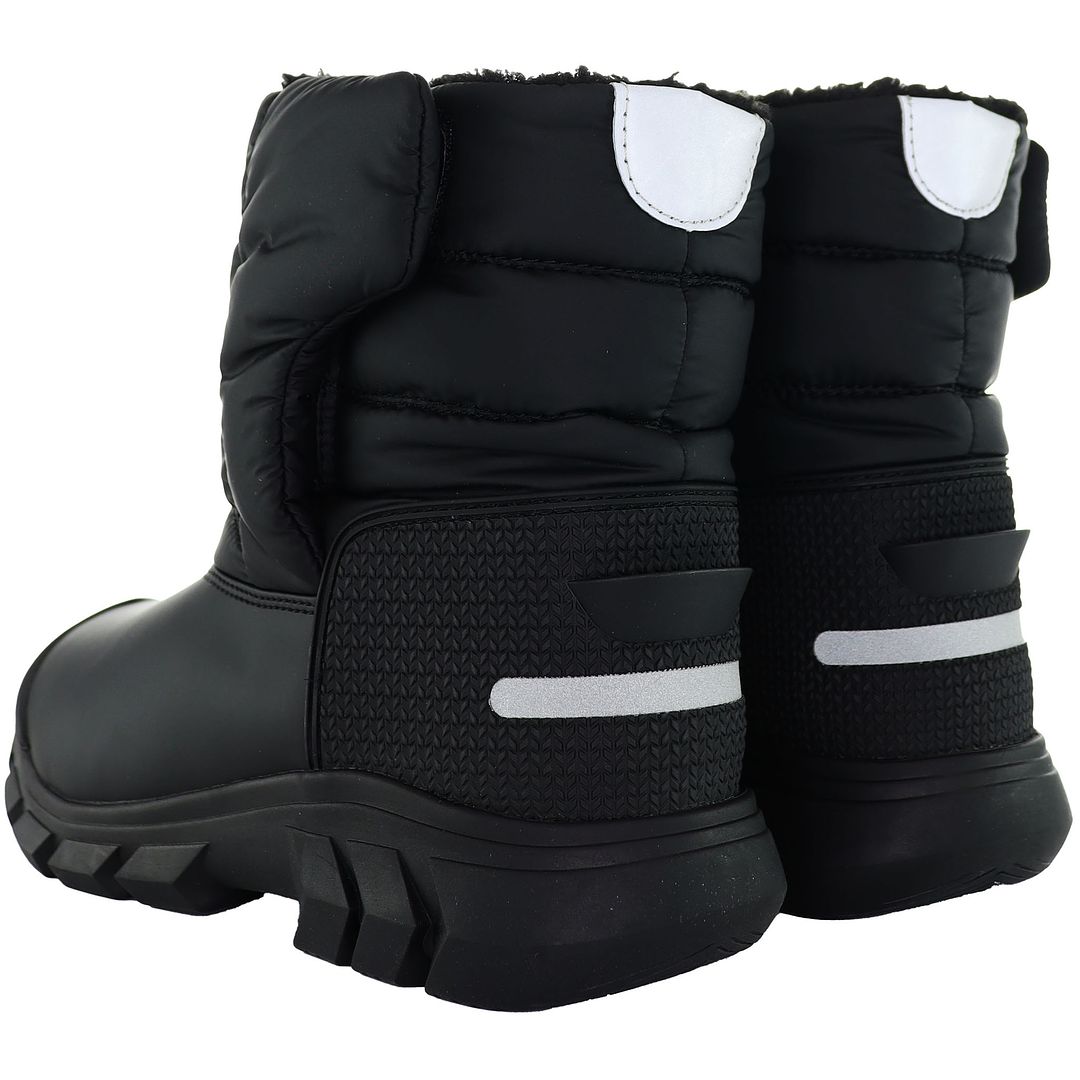 Hunter Interpid Kids Black Snow Boots