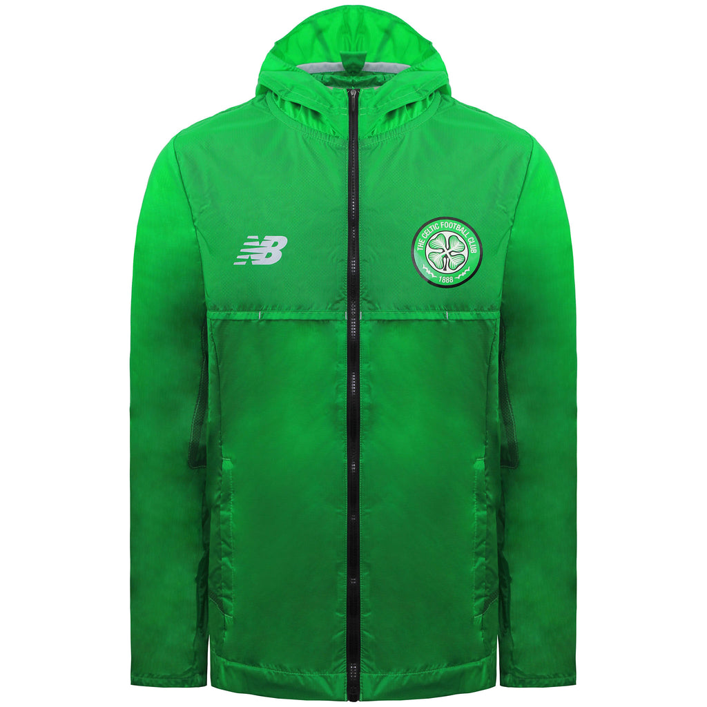 New Balance Celtic FC Kids Green Rain Jacket