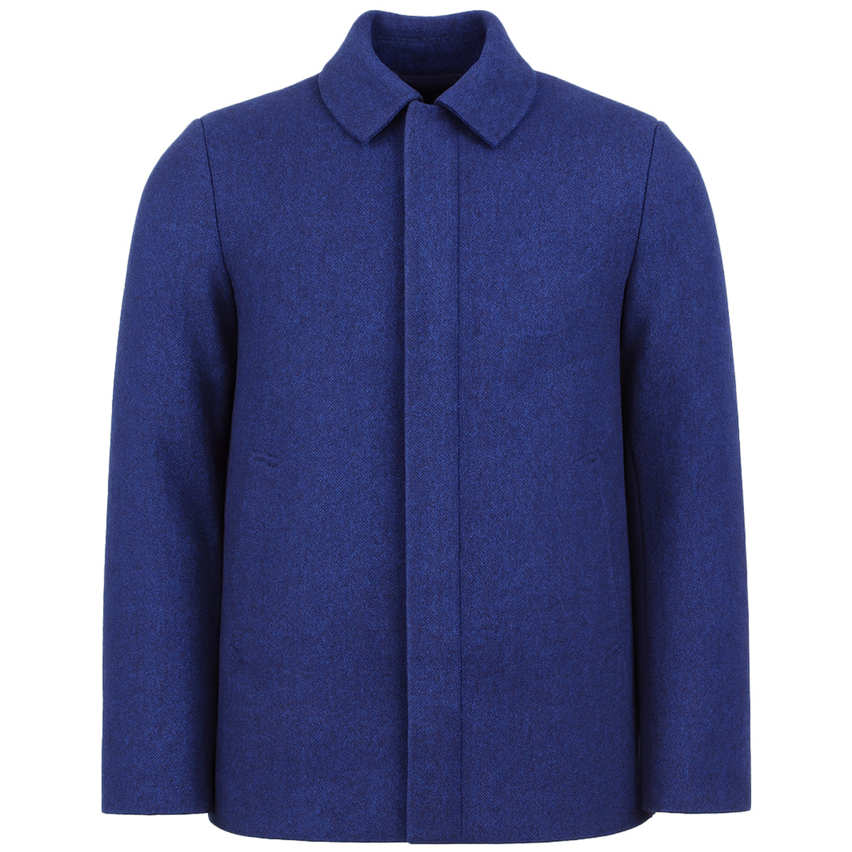Lyle & Scott Herringbone Mens Navy Wool Jacket