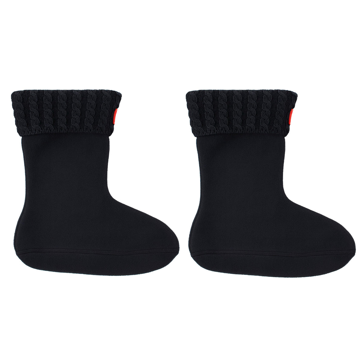 Hunter Recycled Mini Cable Kids Black Boot Socks