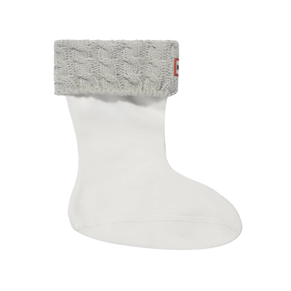 Hunter 6-Stitch Cable Kids Grey Boot Socks