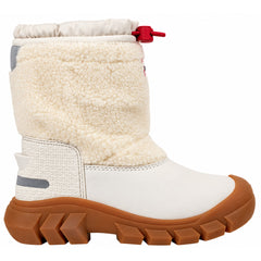 Hunter Wanderer Sherpa Kids Off White Snow Boots