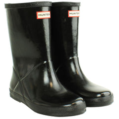 Hunter Gloss Kids Black Wellington Boots