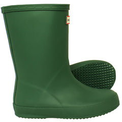 Hunter Original First Kids Green Wellington Boots