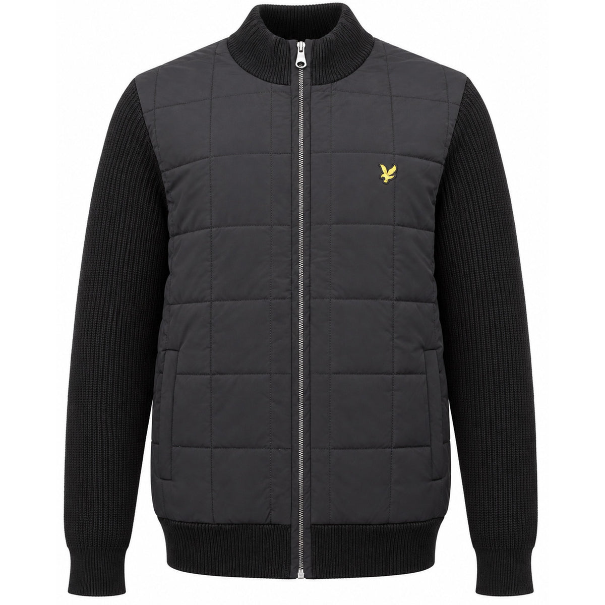Lyle & Scott Hybrid Textured Mens Black Sweater