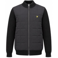 Lyle & Scott Hybrid Textured Mens Black Sweater