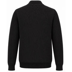 Lyle & Scott Hybrid Textured Mens Black Sweater