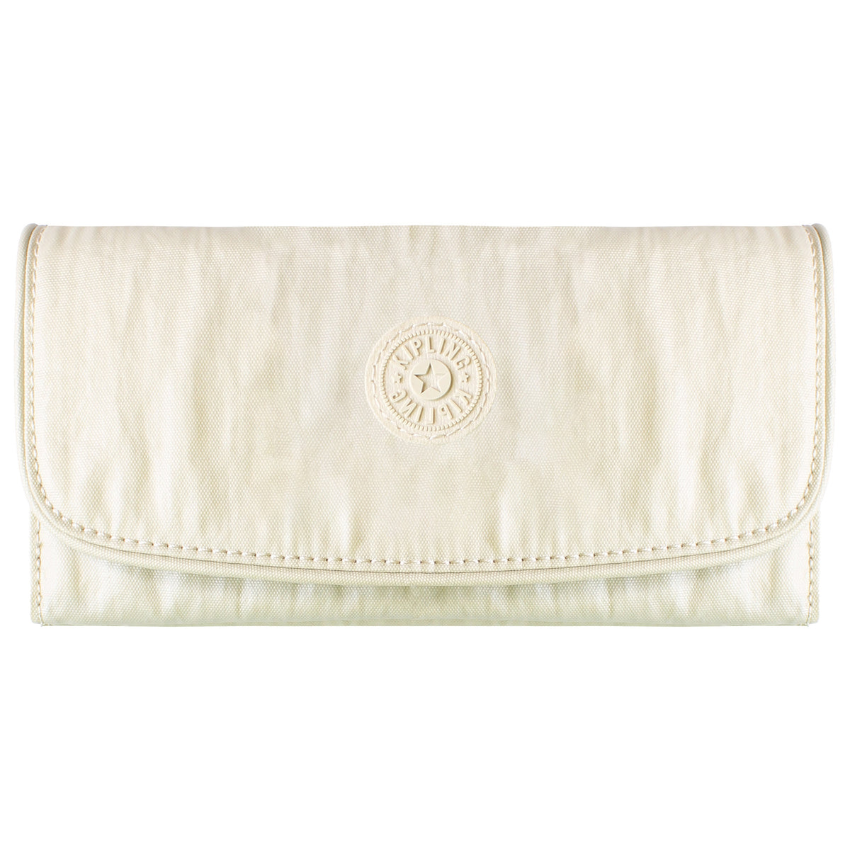 Kipling Money Land Womens Beige Pearl Large Wallet