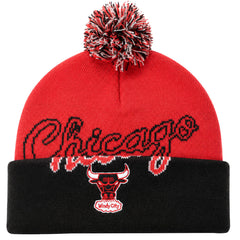 Mitchell & Ness NBA Chicago Bulls Double Take Knit Red Beanie