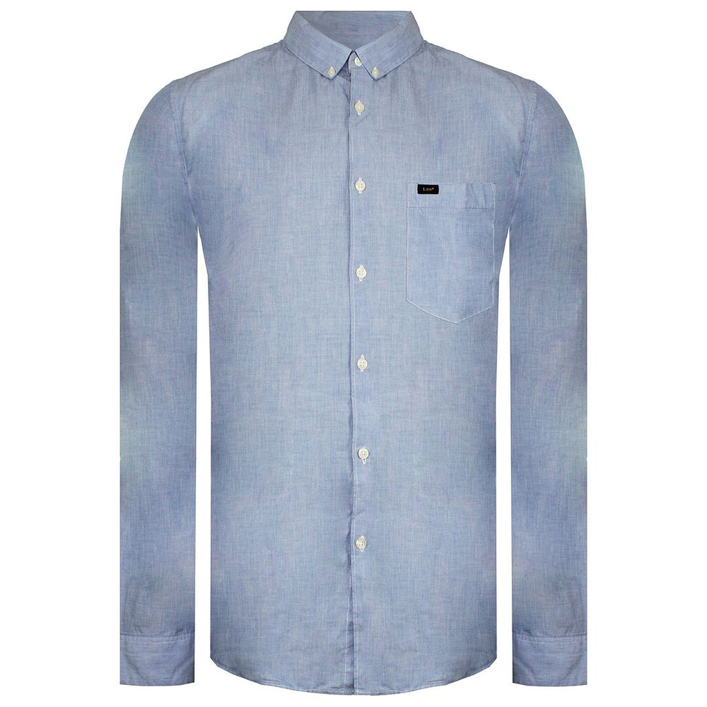 Lee Slim Fit Mens Light Blue Oxford Shirt