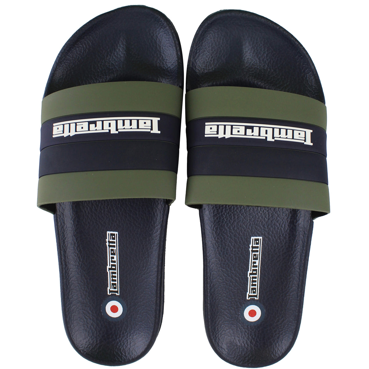 Lambretta Prince Mens Khaki Sliders