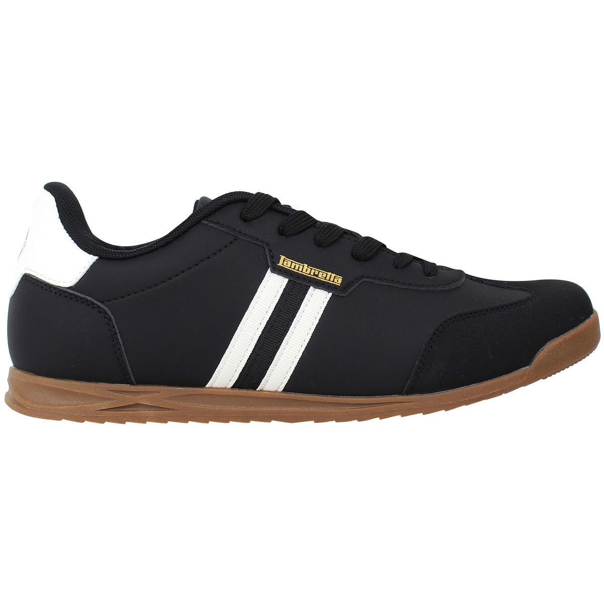 Lambretta Tackle Mens Black/White Trainers
