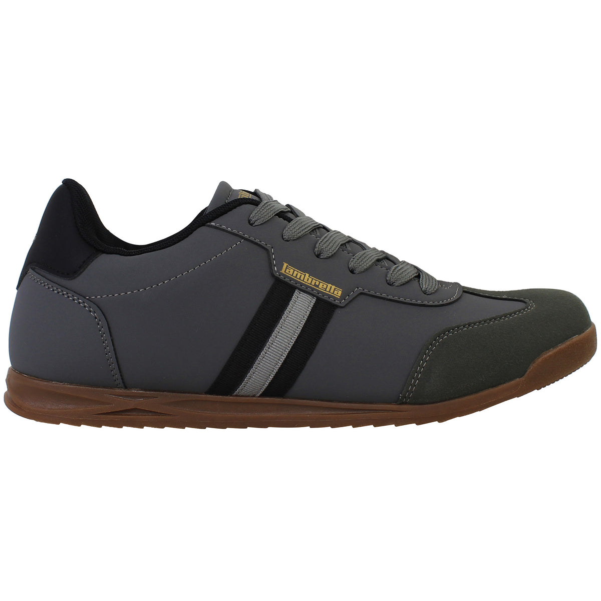 Lambretta Tackle Mens Dark Grey Trainers