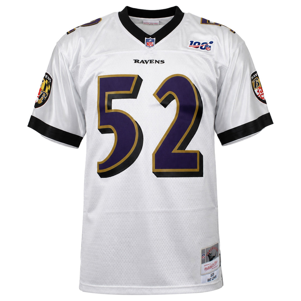 Mitchell & Ness NFL Baltimore Ravens #52 R.Lewis Platinum White Jersey
