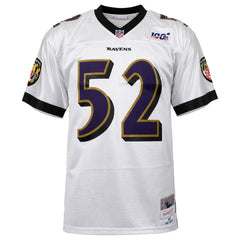 Mitchell & Ness NFL Baltimore Ravens #52 R.Lewis Platinum White Jersey