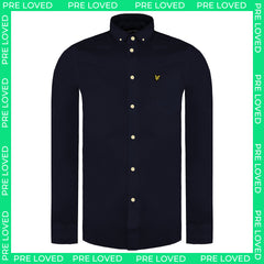 Lyle & Scott Light Weight Mens Navy Oxford Shirt NO TAG