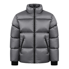 Represent Logo Mens Grey Padded Jacket