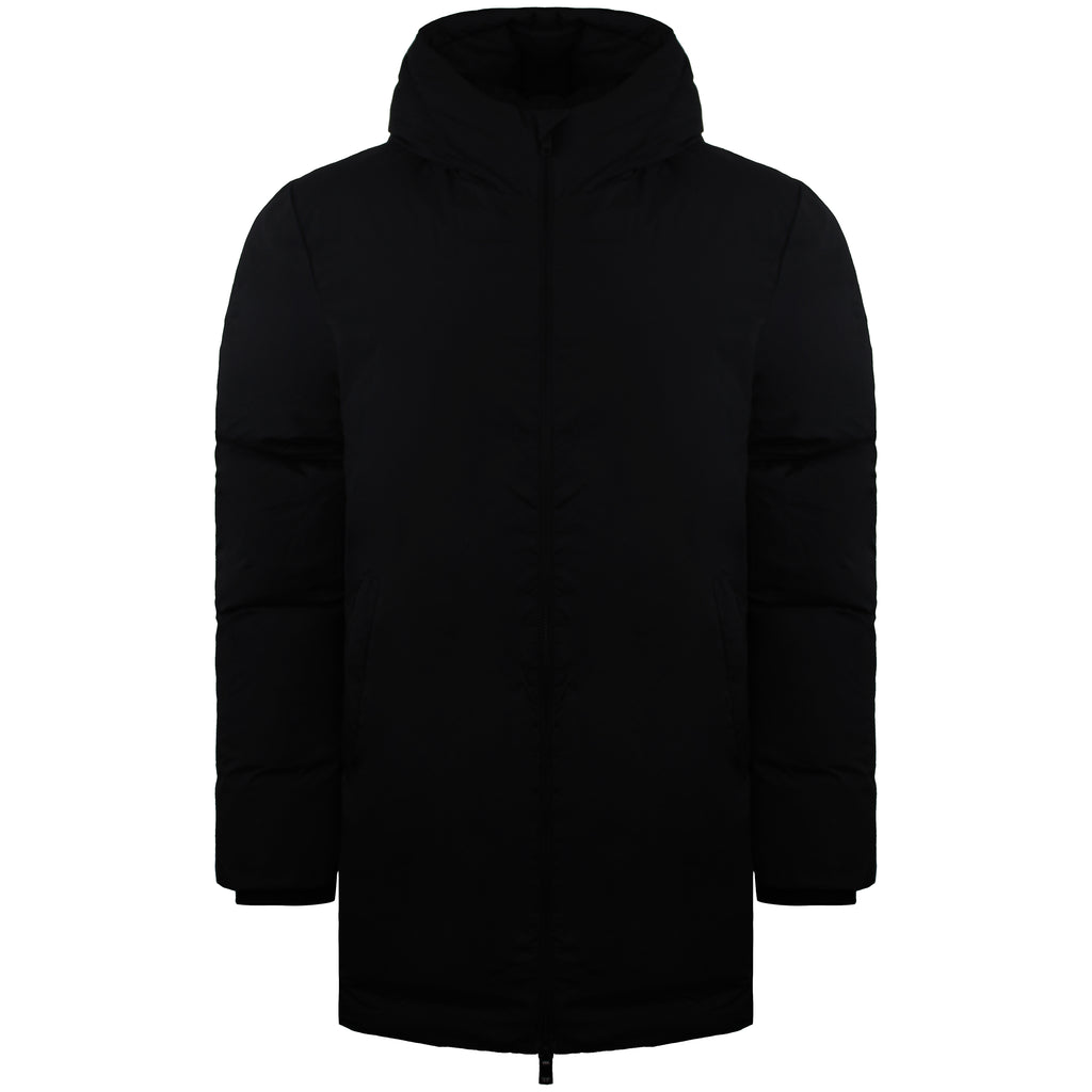 Represent Puffer Mens Black Parka Jacket