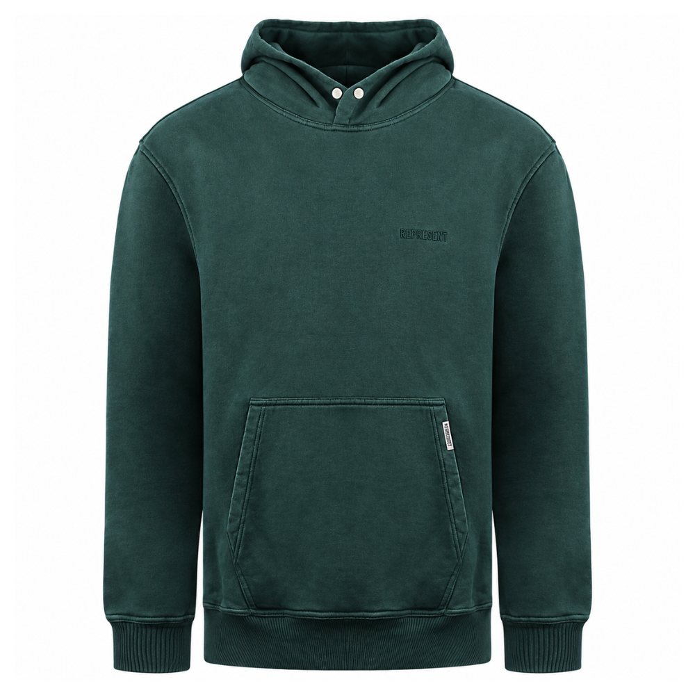 Represent Blank Mens Vintage Green Hoodie