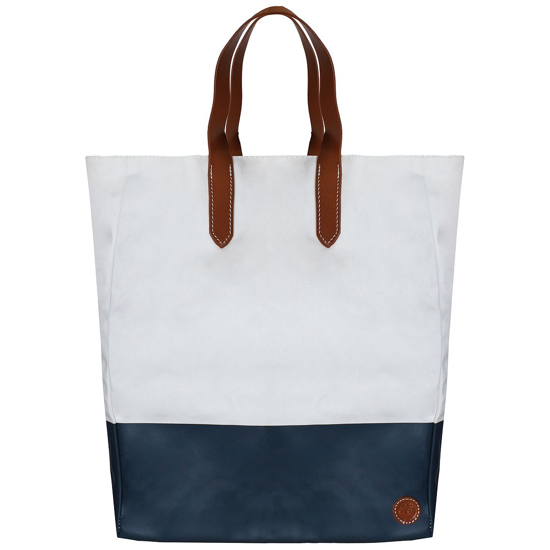 Timberland Logo Womens White/Blue Tote Bag