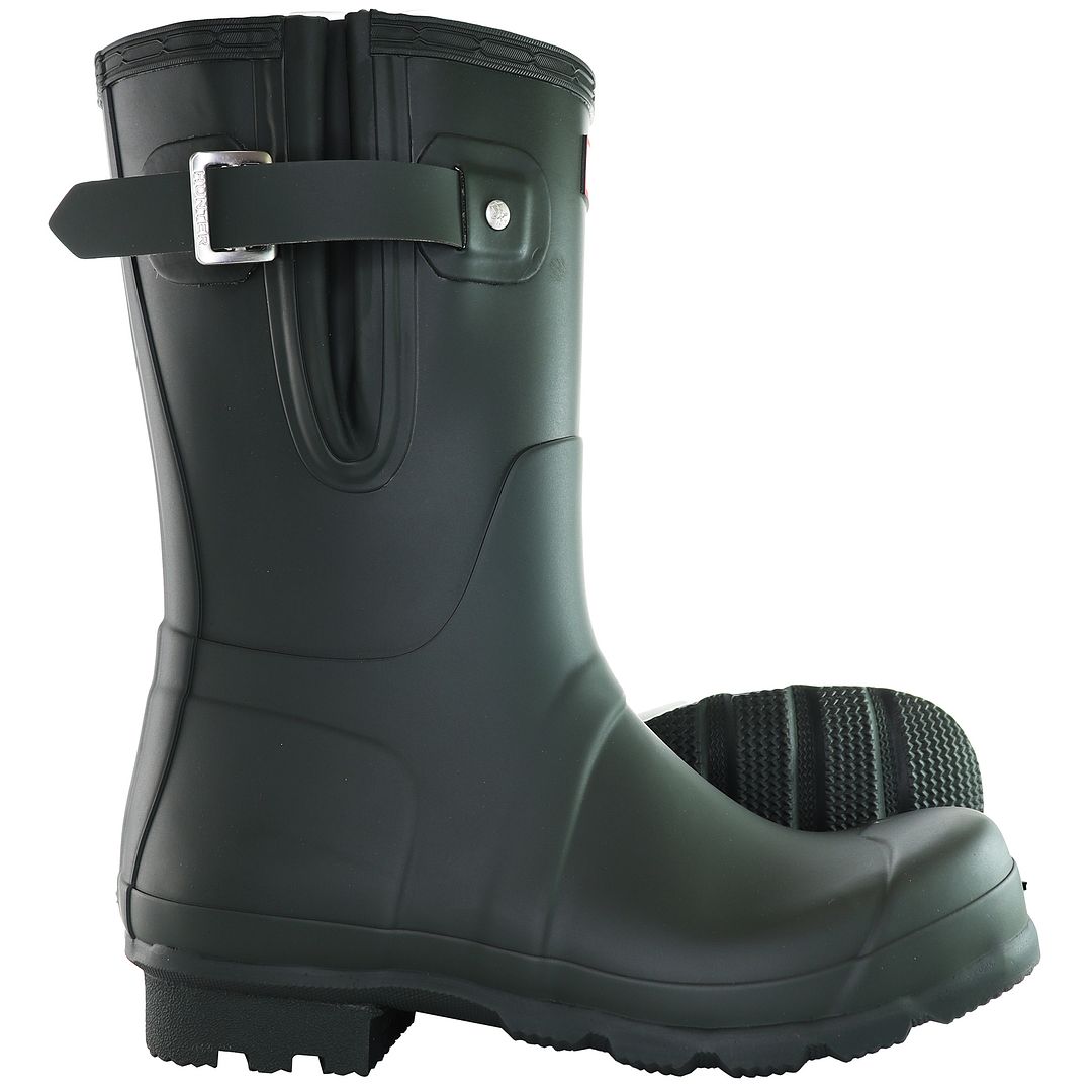 Hunter Side Adjustable Mens Green Wellington Boots