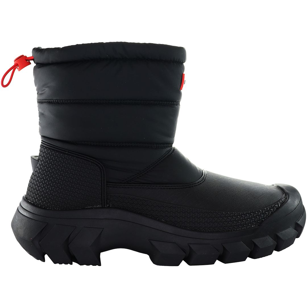 Hunter Interpid Short Mens Black Snow Boots