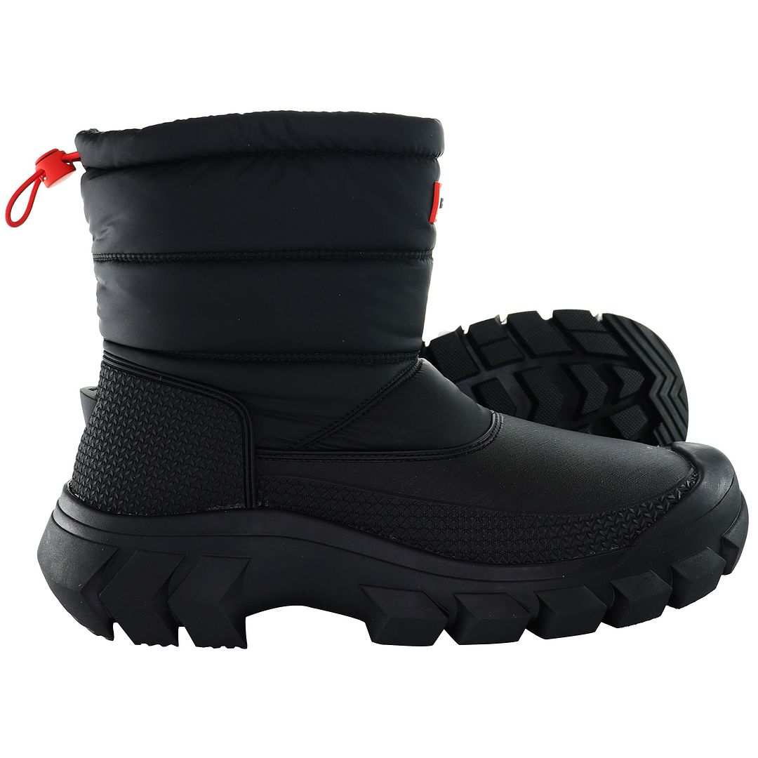 Hunter Interpid Short Mens Black Snow Boots