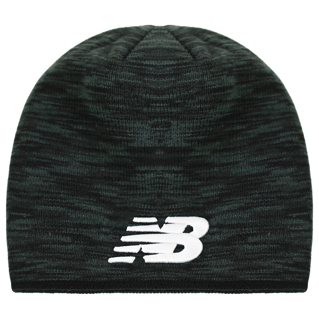 New Balance Logo Mens Black/Green Printed Beanie