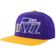 Mitchell & Ness NBA Utah Jazz XL Logo 2 Tone Purple/Yellow Cap